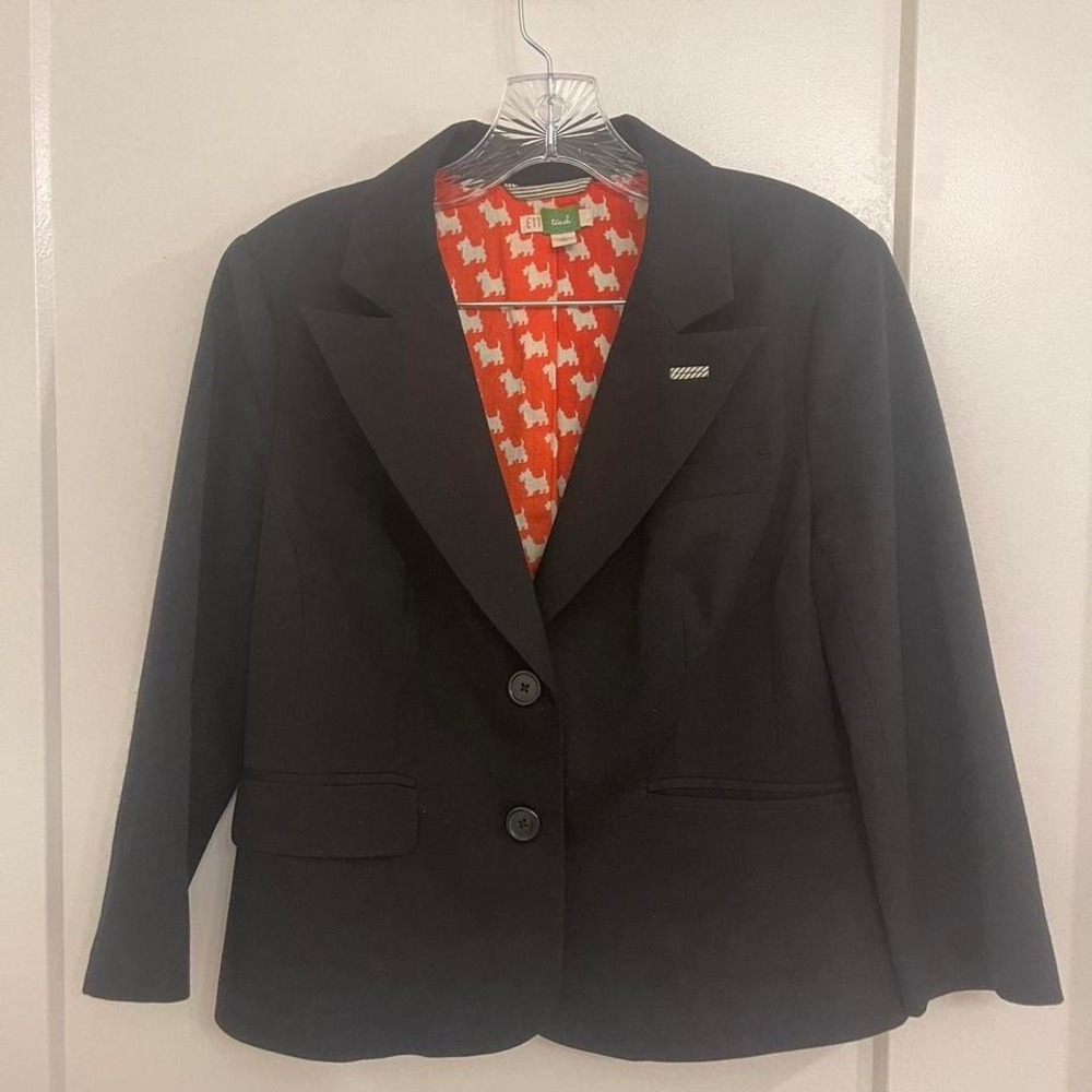 Wool Yorkie Dog Blazer Preppy Academia Business Anthropologie